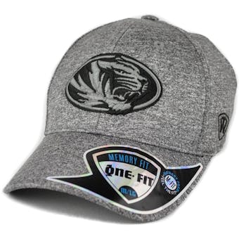 Missouri Tigers Top Of The World Steam Heather Grey One Fit Flex Hat (Adult One Size)