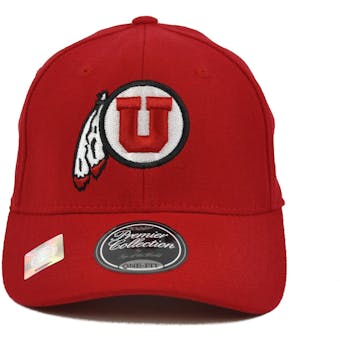 Utah Utes Top Of The World Premium Collection Red One Fit Flex Hat (Adult One Size)