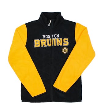 Boston Bruins Reebok Black Full Zip Microfleece Jacket (Womens M)