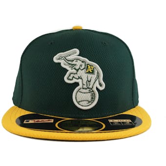 Oakland Athletics New Era Diamond Era 59Fifty Fitted Green & Yellow Hat