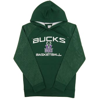 Milwaukee Bucks Majestic Green Jump Off Performance Fleece Hoodie (Adult S)