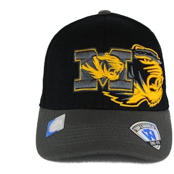 Missouri Tigers Top Of The World Idol Black One Fit Flex Hat (Adult One Size)