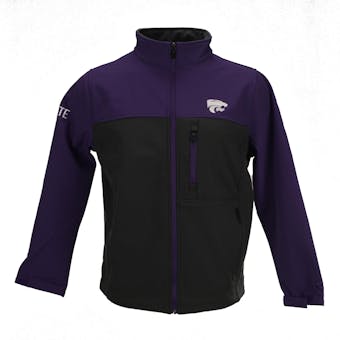 Kansas State Wildcats Colosseum Purple & Grey Yukon II Full Zip Softshell Jacket (Adult L)