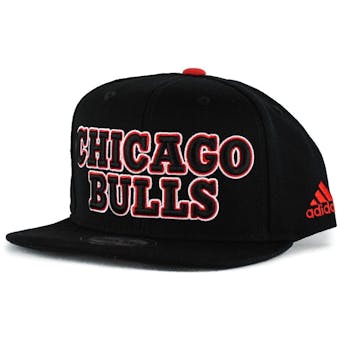 Chicago Bulls Adidas NBA Authentic Draft Black Snapback Hat (Adult One Size)