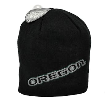 Oregon Ducks Top Of The World Black Frigid Knit Hat (Adult One Size)