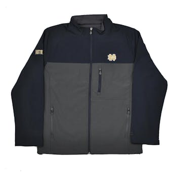 Notre Dame Fighting Irish Colosseum Navy & Grey Yukon II Softshell Full Zip Jacket