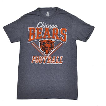Chicago Bears Junk Food Heather Navy Gridiron Tee Shirt (Adult L)