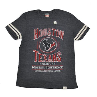 Houston Texans Junk Food Navy Tailgate Tri-Blend Tee Shirt (Adult L)