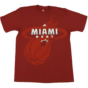 Miami Heat Adidas Maroon The Go To Tee Shirt (Adult M)