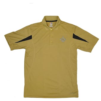 New Orleans Saints Majestic Gold Field Classic Cool Base Performance Polo (Adult L)