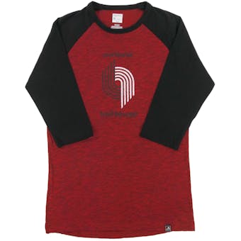 Portland Trail Blazers Majestic Red Don't Judge 3/4 Sleeve Dual Blend Tee Shirt (Adult S)
