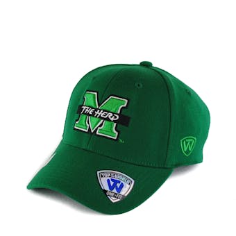 Marshall Thundering Herd Top Of The World Premium Collection Green One Fit Flex Hat (Adult One Size)