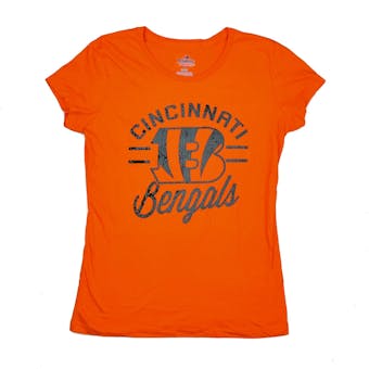 Cincinnati Bengals Majestic Orange Forward Progress III Tee Shirt (Womens Large)