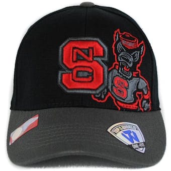 North Carolina State Wolfpack Top Of The World Idol Black One Fit Flex Hat (Adult One Size)