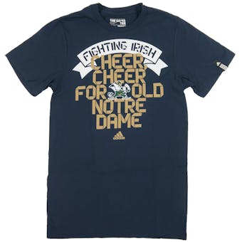 Notre Dame Fighting Irish Adidas Navy Cheer T-Shirt (Adult S)