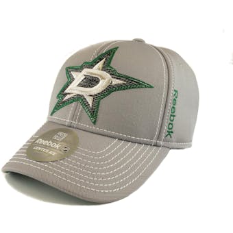 Dallas Stars Reebok Second Season Cap Grey Fitted Hat (Adult L/XL)