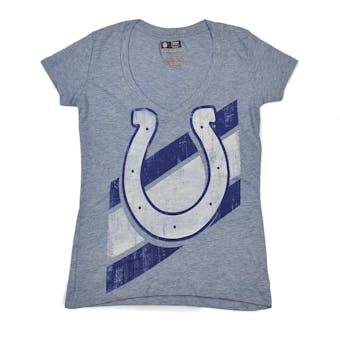 Indianapolis Colts Majestic Womens Blue Victory Play V Tee Shirt (Womens L)