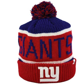 New York Giants '47 Brand Royal Calgary Cuff Knit w/Pom (Adult One Size)