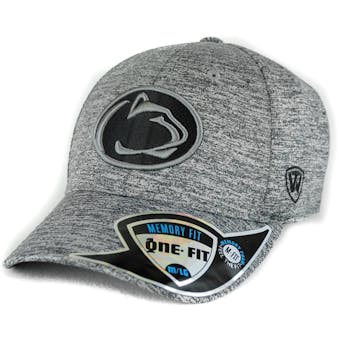 Penn State Nittnay Lions Top Of The World Steam Heather Grey One Fit Flex Hat (Adult One Size)