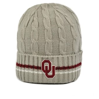 Oklahoma Sooners Top Of The World Gray Hydro Cuffed Knit Hat (Adult One Size)