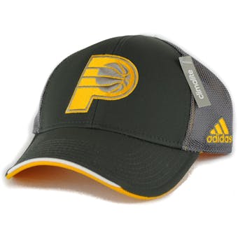 Indiana Pacers Adidas NBA Grey Climalite Pro Shape Flex Fit Hat (Adult L/XL)