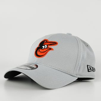 Baltimore Orioles New Era Grey 39Thirty Double Timer Flex Fit Hat (Adult L/XL)