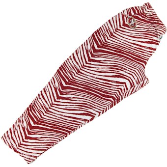 San Francisco 49ers Zubaz Red and White Zebra Print Pants (Adult L)