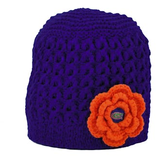 Florida Gators Top Of The World Blue Womens Maritime Flower Knit Hat (Womens One Size)