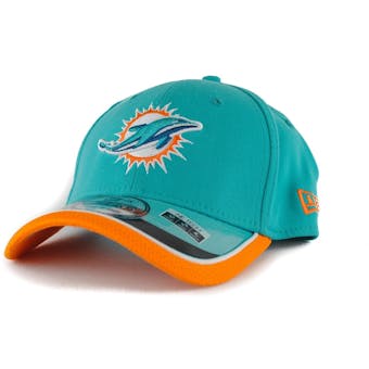 Miami Dolphins New Era Aqua Team Colors 39Thirty On Field Fitted Hat (Adult L/XL)