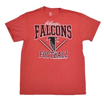 Atlanta Falcons Junk Food Heather Red Gridiron Tee Shirt (Adult L)