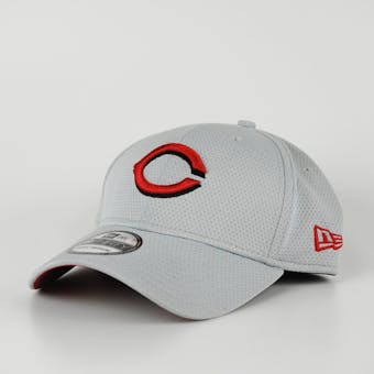 Cincinnati Reds New Era Grey 39Thirty Double Timer Flex Fit Hat (Adult L/XL)