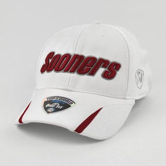 Oklahoma Sooners Top Of The World Condor White One Fit Flex Hat (Adult One Size)