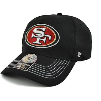 San Francisco 49ers '47 Brand Black Game Time 47 Closer Stretch Fit Hat (Adult One Size)