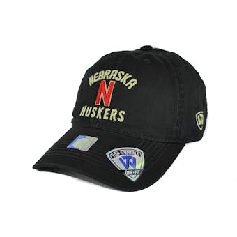 Nebraska Cornhuskers Top Of The World Degree Black One Fit Flex Hat (Adult One Size)