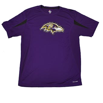 Baltimore Ravens Majestic Purple Fanfare VII Performance Synthetic Tee Shirt (Adult XXL)
