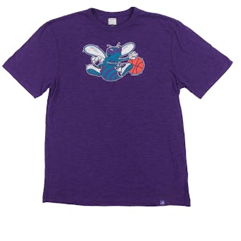 Charlotte Hornets Majestic Purple Hours and Hours Dual Blend Tee Shirt (Adult XL)
