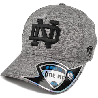 Notre Dame Fighting Irish Top Of The World Steam Heather Gray One Fit Flex Hat (Adult One Size)
