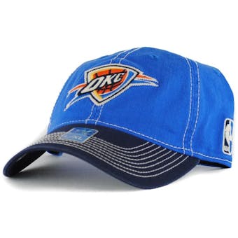 Oklahoma City Thunder Adidas NBA Blue Slouch Flex Fitted Hat (Adult L/XL)