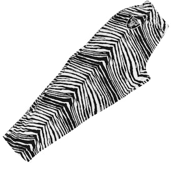 Oakland Raiders Zubaz Black and White Zebra Print Pants (Adult M)