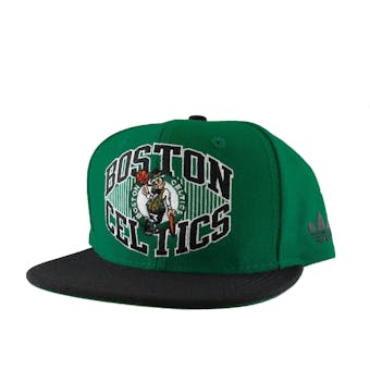 Boston Celtics Adidas NBA Green Flat Brim Snapback Hat (Adult One Size)
