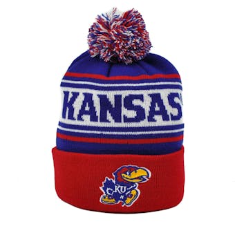 Kansas Jayhawks Top Of The World Youth Team Color Ambient Cuffed Knit Hat (Youth One Size)