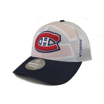 Montreal Canadiens Reebok White Draft Cap Structured Adjustable Hat (Adult One Size)
