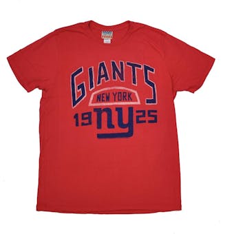 New York Giants Junk Food Red Kick Off Vintage Tee Shirt (Adult L)