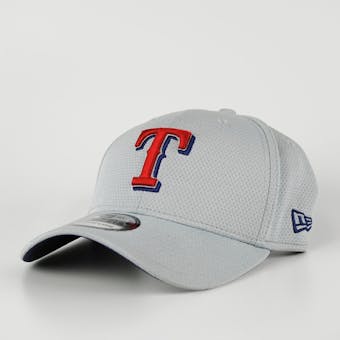 Texas Rangers New Era Grey 39Thirty Double Timer Flex Fit Hat (Adult L/XL)