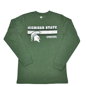 Michigan State Spartans Colosseum Green Warrior Long Sleeve Tee Shirt (Adult M)