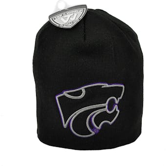 Kansas State Wildcats Top Of The World Black Frigid Team Logo Knit Hat (Adult One Size)