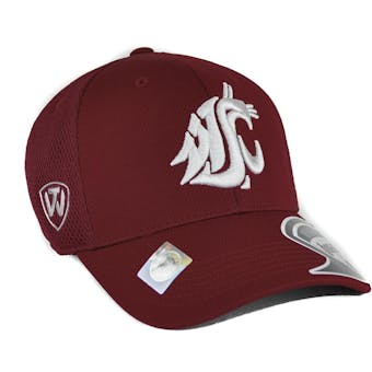 Washington State Cougars Top Of The World Resurge Crimson One Fit Flex Hat (Adult One Size)