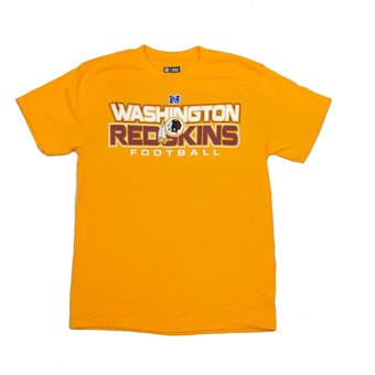 Washington Redskins Majestic Yellow All Time Great IV Tee Shirt (Adult S)