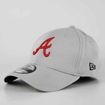 Atlanta Braves New Era Grey 39Thirty Double Timer Flex Fit Hat