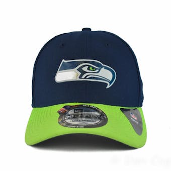 Seattle Seahawks New Era Blue Draft Day 39Thirty Flex Fit Hat (Adult L/XL)